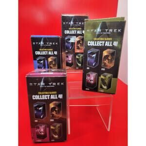 Burger King Star Trek Glasses Set All 4 2008 Kirk Spock Uhura Nero